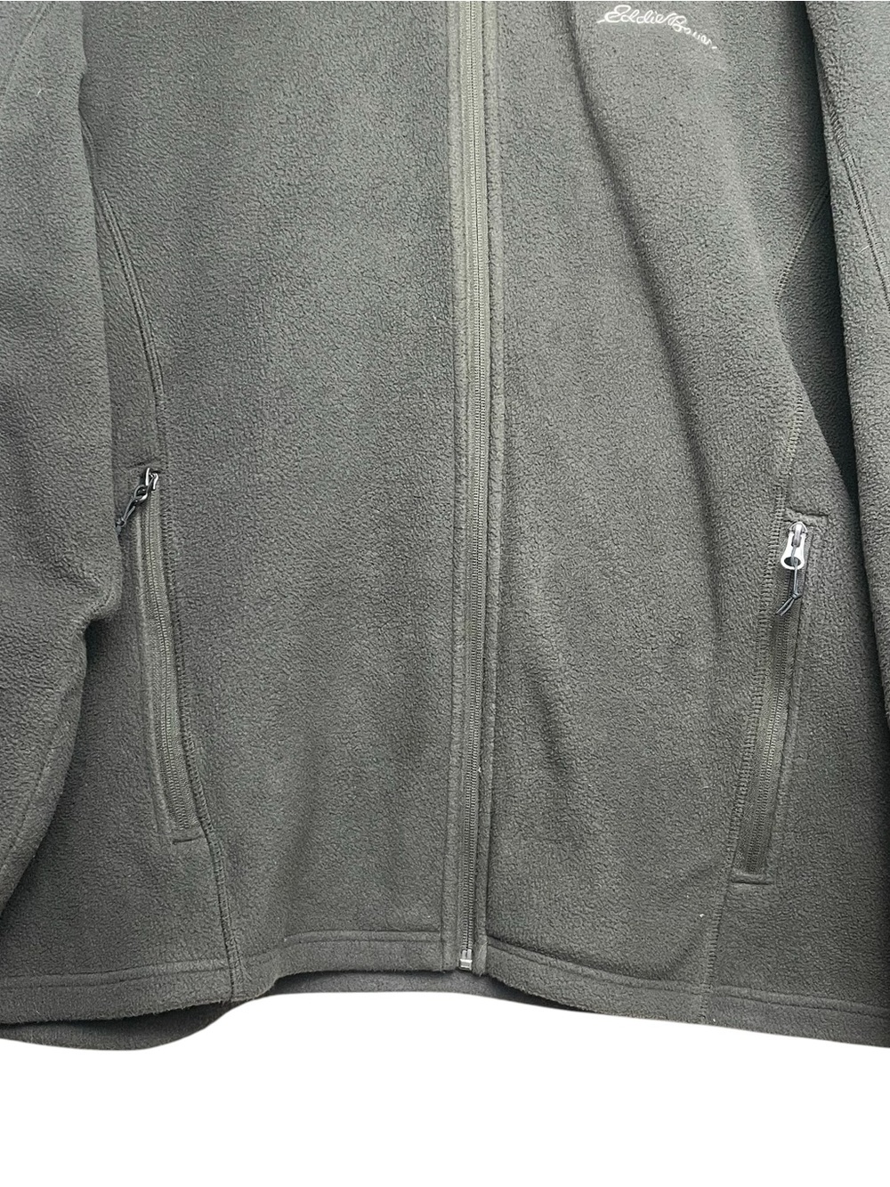 Eddie Bauer Men's Polartec Fleece Full Zip w/Zip Pockets Spruce Green Size 2XL - Picture 8 of 16
